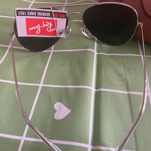 NWT Ray ban 3025 silver aviator mirror sunglasses main image 3